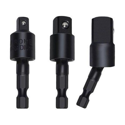 3* 1/4in Hex Shank Socket Adapter with a protective electroplated layer