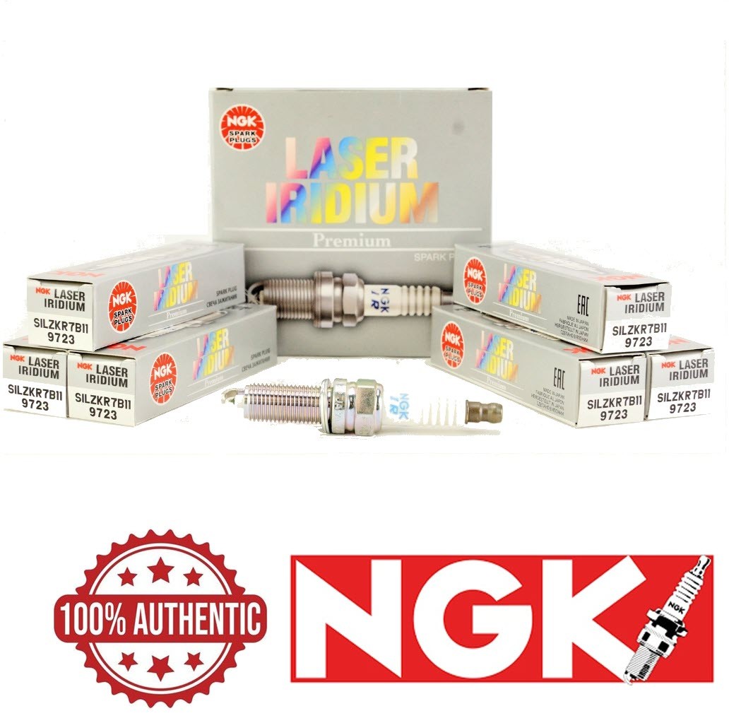 Set of 6 Genuine NGK 9723 Spark Plugs - Laser Iridium SILZKR7B11