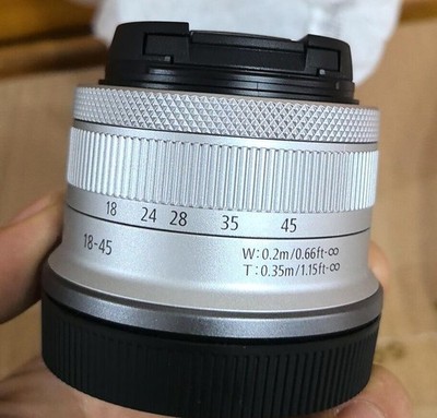 NEW RF-S 18-45mm F4.5-6.3 IS STM Lens Silver for Canon EOS R5 R6 R6 Mark II
