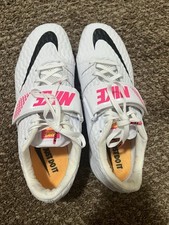 Nike Zoom HJ Elite High Jump Track Spikes White Orange 806561-102 Men  s Size 10