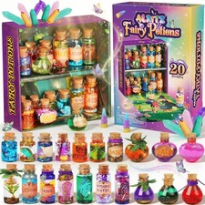 Fairy Potions Kit for Kids - Magic Potion Making Kit 20 Bottles, Glitter Crys...
