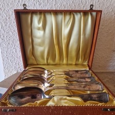 bauhaus 6 versilberte Suppenlöffel C rauten 90 Auflage. In OVP.