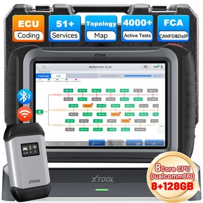 XTOOL IP919 Bidirectional OBD2 Scanner Diagnostic Tool Topology Key Programmer