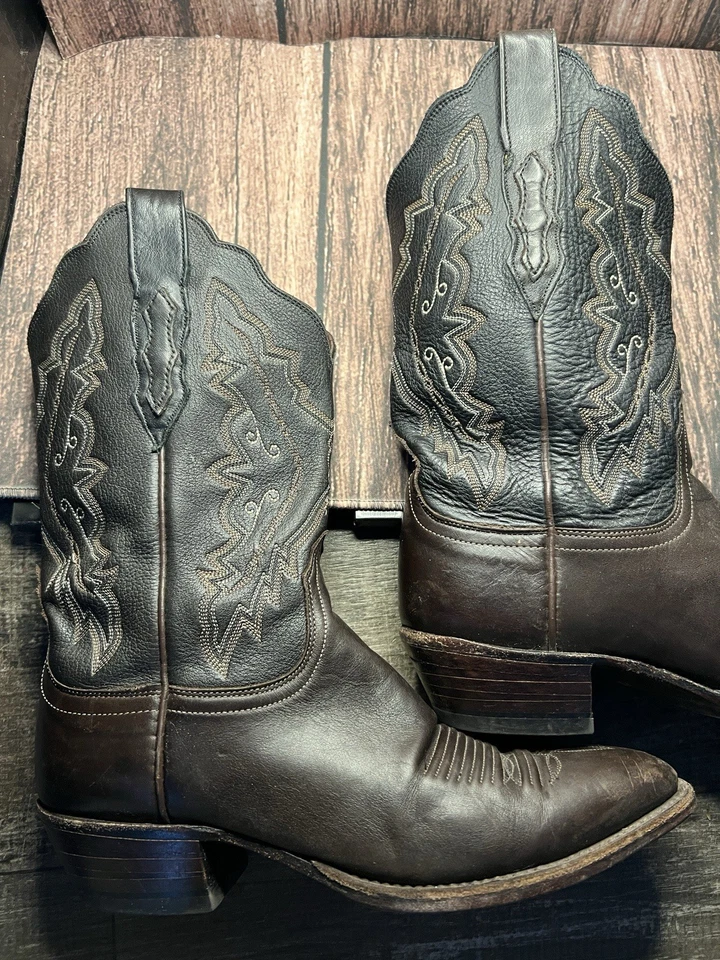 Hermosas botas vaqueras occidentales de cuero marrón Lucchese 2000 talla 9 B para mujer Foto 2 de 4