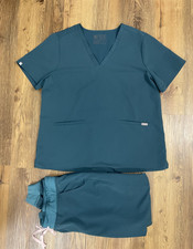 FIGS Scrub Set Zamora Jogger XLT Tall Catarina Top Teal Green XXL