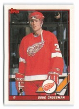 1991-92 Topps Doug Crossman #341 Detroit Red Wings