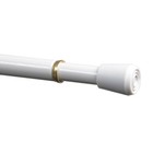 Mainstays 28-48 in. Adjustable Spring Tension Curtain Rod, 7/16 in. White Finish