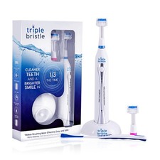 Triple Bristle Original Sonic Toothbrush Rechargeable 31,000 VPM 3 Head Design