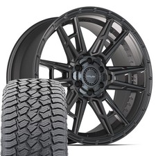 4ps20 Black 22x10 Wheels 28545r22 At2 Tires Set Fits Chevy Gmc Ram 4ps20 Black 22x10 Wheels 28545r22 At2 Tires Set Fits Chevy Gmc Ram