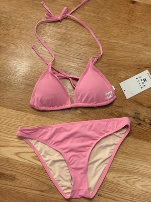 Billabong Pink Triangle Bikini Swimsuit 2 Piece NEW With Tags Size M