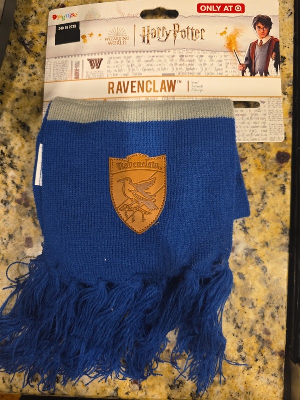 Harry Potter Ravenclaw Scarf Blue / gray striped with patch New