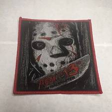 FRIDAY THE 13TH, THE FINAL CHAPTER, RED BORDER, 4X4 INCHES, WOVEN PATCH