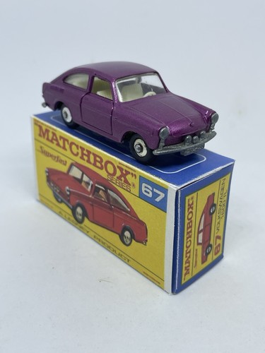 Lesney Matchbox 67 Custom Purple VW 1600 With Disc Wheels Repro Box Restored. - Picture 3 of 7