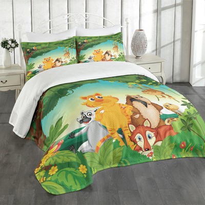 Zoo Tagesdecke Set Waldszene Jungle Habitat