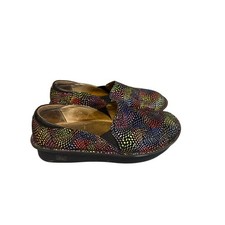 Alegria Debra Viewmaster Women's Size 39 Colorful Geometric Rainbow Loafer Clogs