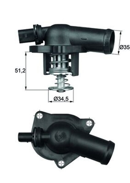 Mahle Thermostat KüHlmittel TI 17 109 FüR VW Golf 1J1 Audi Bora Lupo A2 6X1 6E1-image