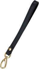 Wristlet Strap Genuine Leather Replacement Clutch Purse Key Wrist Lanyard Black