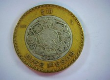 Mexico 1997 10 Pesos Mexico 10 Pesos (Bimetallic, Piedra del Sol/Calendar Stone