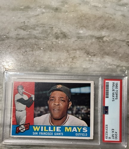 1960 TOPPS # 200 WILLIE MAYS HOF OF THE SAN FRANCISCO GIANTS PSA 6 EX-MT