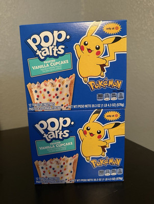 2 Pop-Tarts Frosted Vanilla Cupcake Pokémon Toaster Pastries 12 Pack 20.3 oz