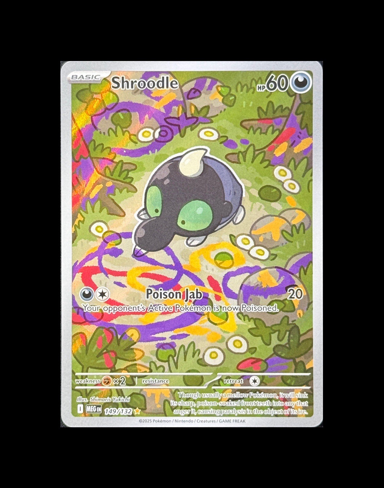 2025 Pokemon Shroodle 149/132 Me01: Mega Evolution Holo