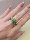 Heidi Daus Hugs From Heidi Peridot Fern Green Swarovski Crystal Dome Ring Size 7 — photo 1