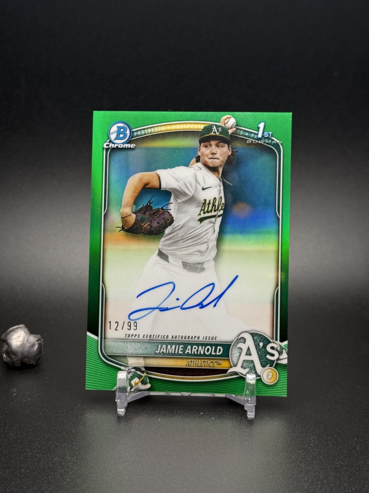 2025 Bowman Draft Chrome 1st Auto Green Ref /99 CPA-JA Jamie Arnold Color Match
