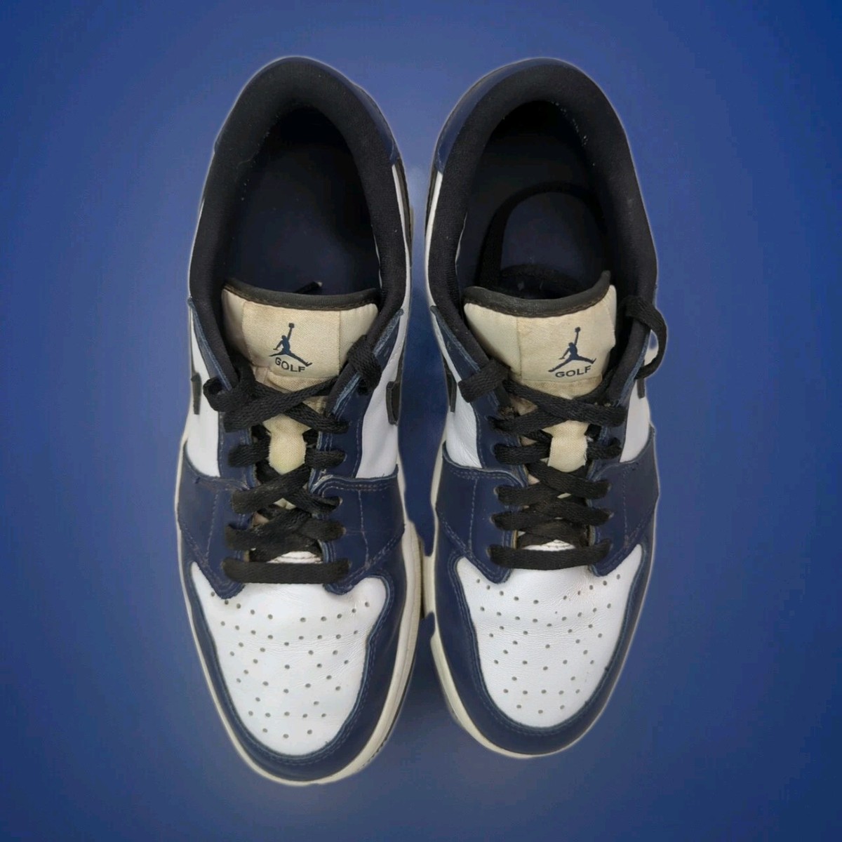NIKE Air Jordan 1 One Low Golf Shoes Midnight Navy Blue White