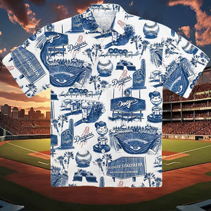 【新品未開封】7／１ Dodgers Hawaiian Shirt Night LA Dodgers, 2023 Luau Night Hawaiian Shirt SGA, Adult XL (New In