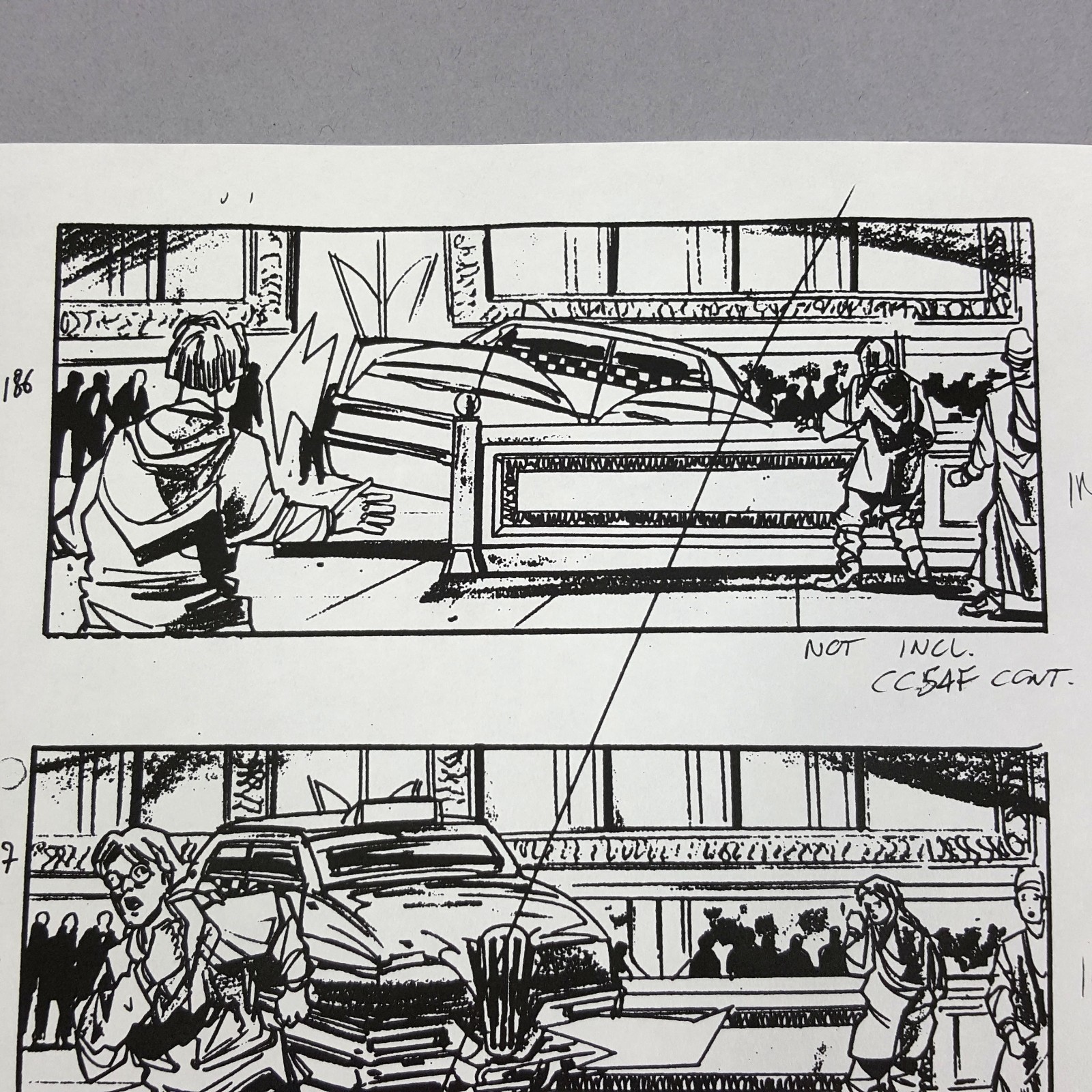 Image 4 of The Fifth Element - Production Used Storyboard, Cab Chase 186-188 , COA