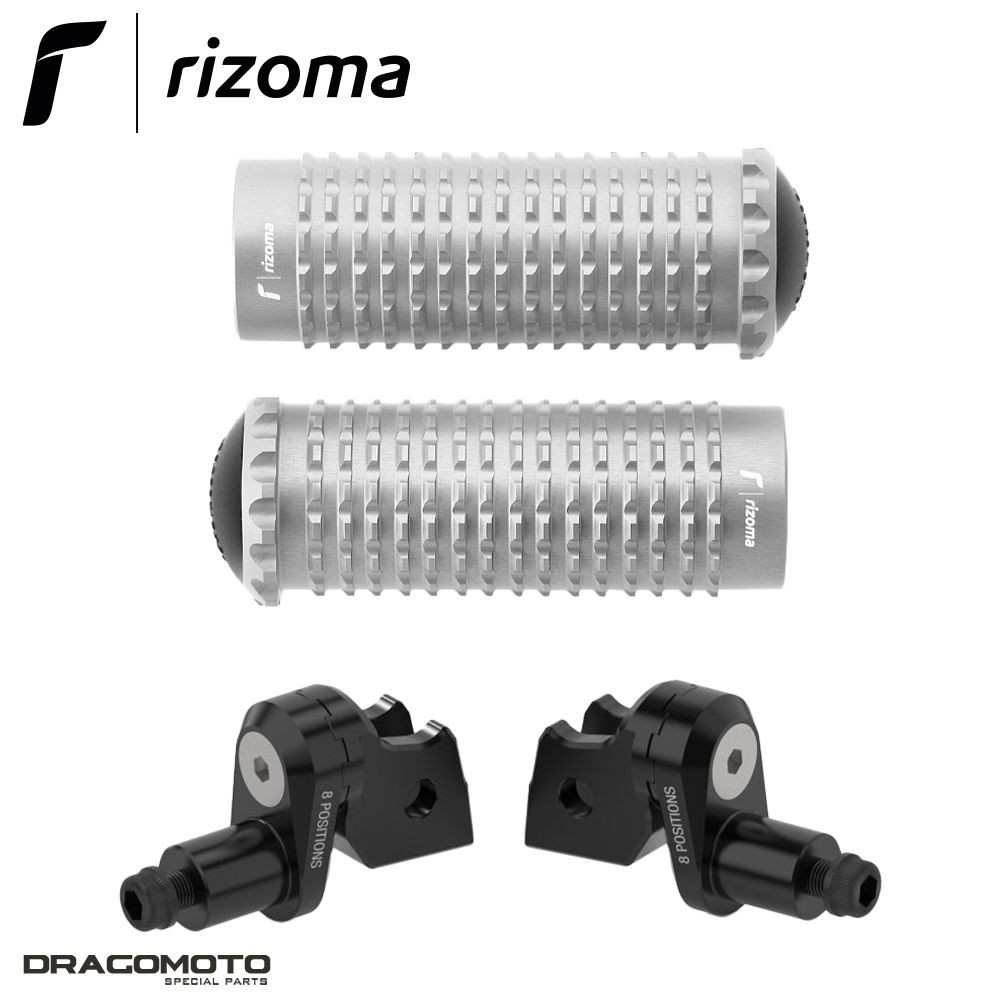 Pegs EXTRÊMES Ducati Multistrada V2 2022 2023 2024 Rizoma Argent PE631A PE727B pilote