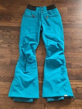 Roxy Women SMALL Dry Flight Technology 15K Blue Ski Snow Snowboard Pants - NICE