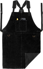 Leather Welding Apron, Heat  Flame-Resistant Heavy Duty for Men
