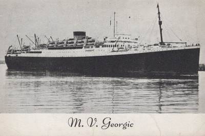 Georgic White Star Line Ocean Liner Melbourne Australia 1930s - Photo Postcard