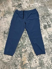GAP Fit Performance Joggers Mens XL Blue Stretch Woven Zip Pockets Cuffed