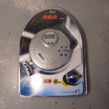 VTG 2004 RCA Personal Portable CD Player RP2502 Silver Blue Clip-On Headphones