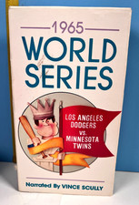 1965 Baseball World Series VHS Tape LA Dodgers Minn. Twins Narrated Vin Scully