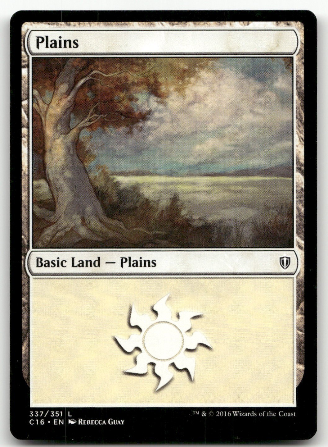 Plains (337) #337 (NM) Commander 2016 C16 Magic MTG