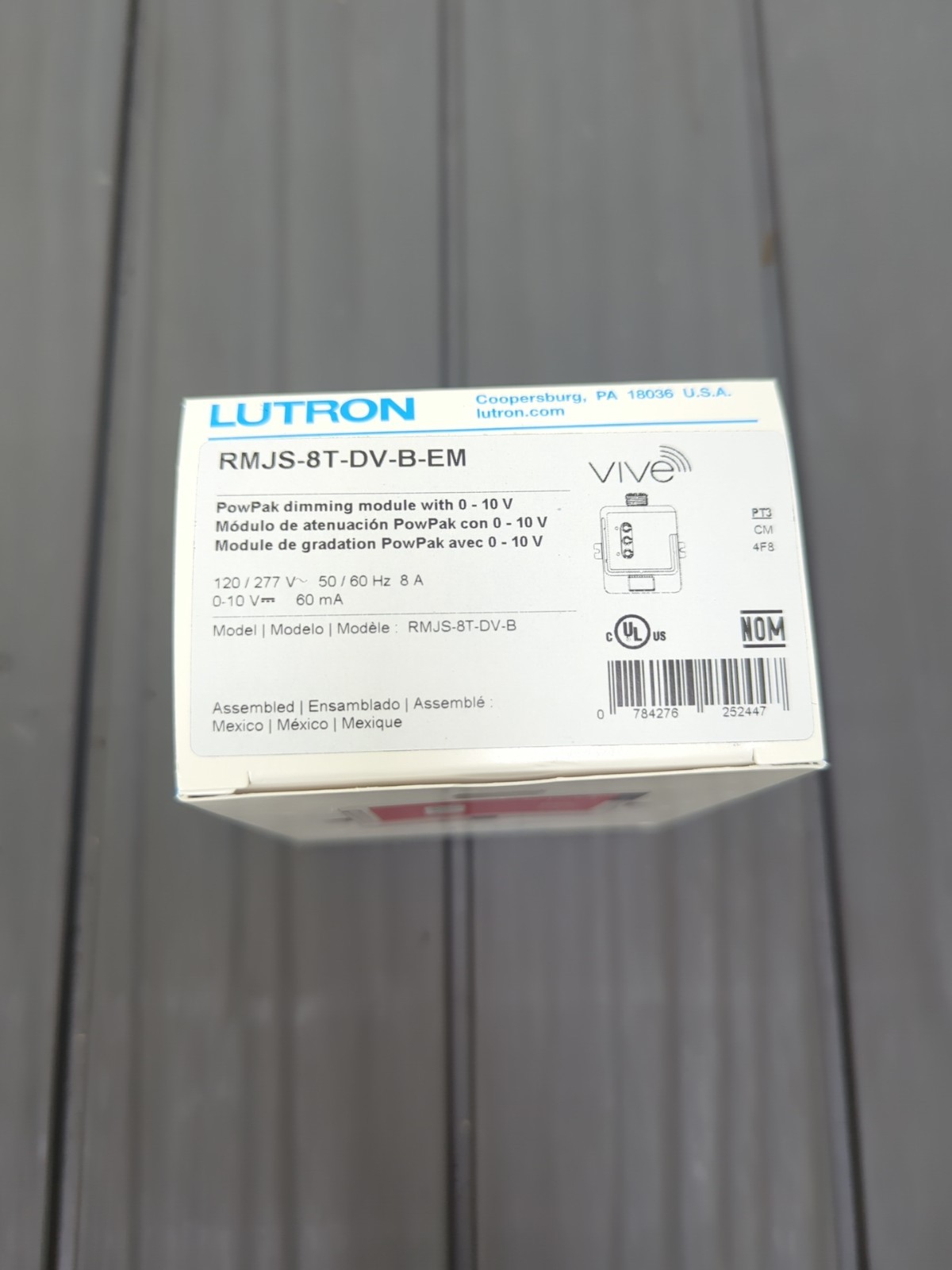 Lutron RMJS-8TN-DV-B-EM Power Pack Dimming Module with 0-10 Volt - NEW