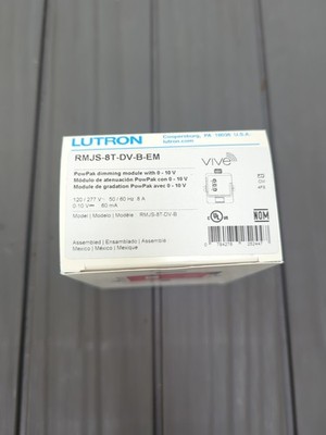 Lutron RMJS-8TN-DV-B-EM Power Pack Dimming Module with 0-10 Volt - NEW