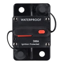 300 Amp Waterproof Circuit Breaker,with Manual Reset,12V-48V DC, for Car Mari...
