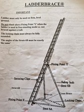 Long Braced 2 Section Extending Ladder Ladderbrace 2x4.6m, 21 Rungs