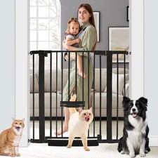37 Inch Tall Baby Gate with Small Cat Door, Adjustable 29.5" and -40.55",Auto...