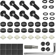 Anti Theft License Plate Screws Kits, Rustproof Stainless Steel Bolts Fasteners