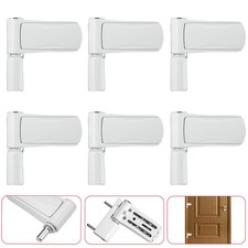 1-6x UPVC Door Hinge Flag White 3D Adjustable Replacement Double Glazing Doors