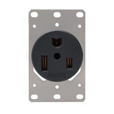 Flush Mounting Receptacle NEMA 6-50R, 50A 250V 2 Pole 3 Wire Grounding Straig...