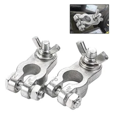 Car Battery Terminal End with Wing Nut Terminal Connectors Zinc-Alloy Clamps for