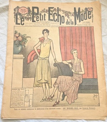 Le Petit Echo de la Mode, Vintage French Fashion Magazine, # 43 23 Ocobre 1927