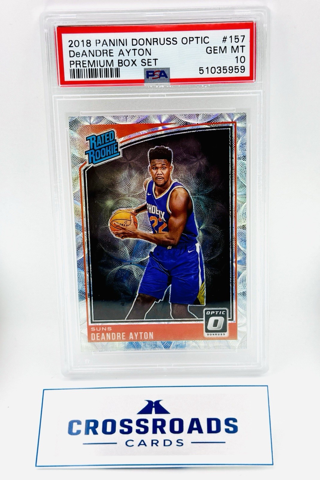 2018 Donruss Optic Rated Rookie Premium Box Set 157 DeAndre Ayton /249 PSA 10