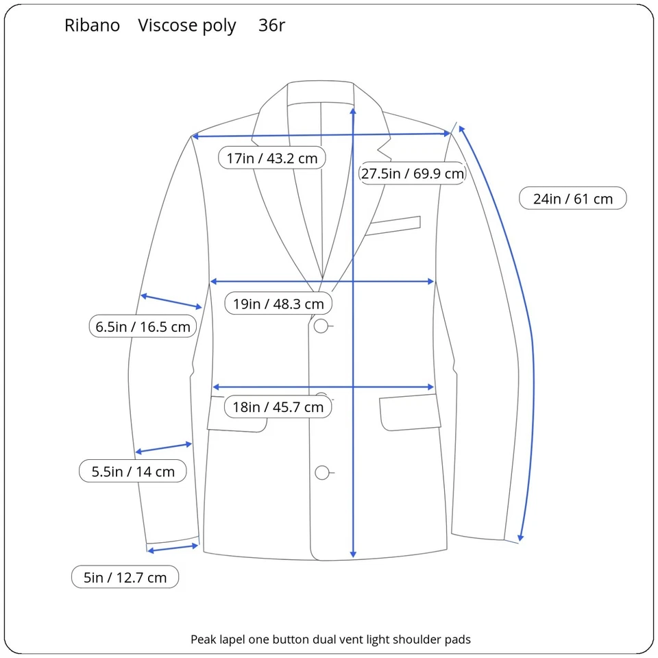 Nuevo Traje 3 Piezas 36r 34xunfinshed Solapa Pico Doble Ventilación Un Botón Foto 2 de 4